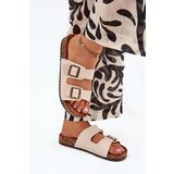 EVENTO Women's Cork Platform Slippers With Buckles Beige Vesina | shoptok.hr
