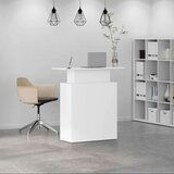vidaXL sprejemna pisalna miza bela 100x40x104 cm inženirski les | Shoptok.si