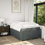 vidaXL Box spring postelja z vzmetnico temno siva 120x190 cm blago | Shoptok.si