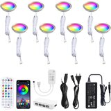 AIBOO RGB 8x LED Pametnih Vgradnih Svetilk z Aplikacijo | Shoptok.si