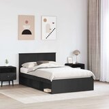  Konstrukcija postelje Črna 120 x 190 cm Konstruiran les, (5000121186) | Shoptok.si