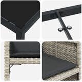 vidaXL 5-delni vrtni jedilni set z blazinami svetlo sivi poli ratan | Shoptok.si