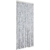 vidaXL Zavesa proti mrčesu bela in siva 90x200 cm šenilja | Shoptok.si