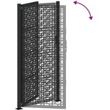  Vrtna vrata crna 100x200 cm čelična križna konstrukcija | shoptok.hr