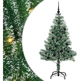 vidaXL Umjetno Božićno Drvo s Snježnim Flokom i LED Svjetlom 150 cm | shoptok.hr