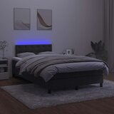  box spring s madracem LED crni 120 x 200 cm baršun | shoptok.hr