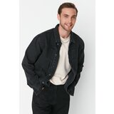 Trendyol Anthracite Men Regular Fit Ribbed Denim Jacket | shoptok.hr