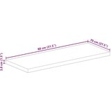 Stolna ploča 80x70x3 8 cm pravokutna od masivnog drva bagrema | shoptok.hr
