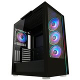 LC-Power Case Gaming 808B Midi-ATX, black, HD Audio, 4x 120mm ARGB fan, 1x USB-C | Eponuda.ba