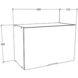 MID.YOU Kuhinjska Zgornja Omarica Fasola, Bela, Hrast, Š 60cm | Shoptok.si
