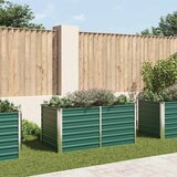 Maison Chic Dvignjeno Cvetlično korito - Cvetlični Lonec 160x80x77 cm pocinkano jeklo zeleno, (21790434) | Shoptok.si