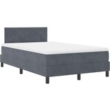 vidaXL Box Spring Bed z blazino Temno sivo 120x200 cm Žamet | Shoptok.si