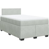 Maison Chic Box spring postelja - Vzmetna postelja z vzmetnico svetlo siva 120x200 cm žamet SL23274, (21892093) | Shoptok.si
