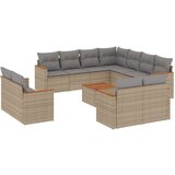  12-dijelni set vrtnih sofa od poliratana s jastucima bež | shoptok.hr
