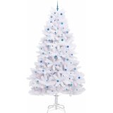  Umjetno božićno drvce s nogom Bijela 300 cm PVC i čelik | shoptok.hr
