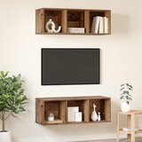  Set TV komoda Zidne 2 pcs Staro drvo 37 x 37 x 107 cm | Eponuda.com