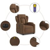  Električni masažni naslonjač na podizanje od tkanine smeđi | shoptok.hr