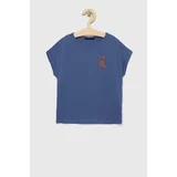 Sisley Dječja pamučna majica kratkih rukava boja: ljubičasta