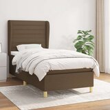  Box spring postelja z vzmetnico temno rjava 100x200 cm blago, (20930603) | Shoptok.si