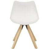 Time stol, les, kovina, umetna masa, tekstil bela, barve hrasta | Shoptok.si
