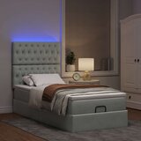 vidaXL Okvir kreveta s madracima svijetlosivi 90x190cm baršunasti | shoptok.hr
