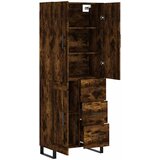  Visoka komoda dimljeni hrast 69,5x34x180 cm konstruiranog drva | shoptok.hr