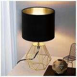 Eglo Carlton 2 stolna/1,e14, v305, zlatna/crni tekstil | shoptok.hr