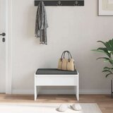  Klupa za hodnik s jastukom Bijelo 60 x 38 x 46 cm | shoptok.hr