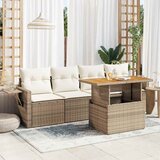  5-dijelni vrtni set sofa s jastucima bež od poliratana | shoptok.hr