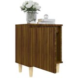  Noćni ormarići s drvenim nogama 2 kom smeđi hrast 40x30x50 cm | shoptok.hr
