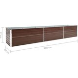 vidaXL Povišena vrtna gredica od pocinčanog čelika 480x80x77 cm smeđa | shoptok.hr