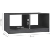  Stolić za kavu sivi 75 x 50 x 33,5 cm od masivne borovine | Eponuda.com