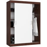 AKORD Mono Garderobna Omara Z Drsnimi Vrati, Wenge/Bela, (5000331589) Slike