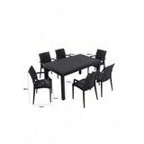 Hanah home baštenski set rattan 90x150 large lux masa takimi anthracite