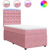 Maison Chic Box spring postelja - Vzmetna postelja z vzmetnico roza 100x200 cm žamet SL10548, (21885976) | Shoptok.si
