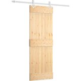 Furnova Drsna vrata s kompletom vodil 70x210 cm trdna borovina, (21945117) | Shoptok.si