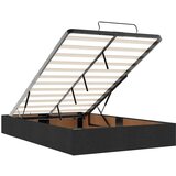  Otomanski okvir kreveta s madraca crni 120x190 cm od tkanine | shoptok.hr