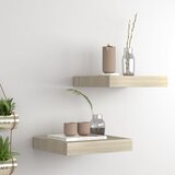  Plutajuće zidne police 2 kom boja hrasta 23 x 23,5 x 3,8 cm MDF | shoptok.hr