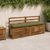  Jastučići za klupe VIANEN 2 kom. 100% poliester - Maslinastozelena 140 x 30 x 12 cm | shoptok.hr