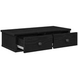 vidaXL Zidna polica s ladicama crna 60x28x15 cm izrađeno drvo | shoptok.hr