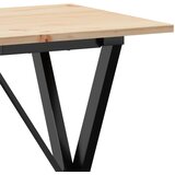  Blagovaonski stol X-oblika 80x50x75 cm od borovine i čelik | shoptok.hr