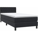Box Spring krevet s madracem i LED crni 90x210 cm baršunasti | shoptok.hr