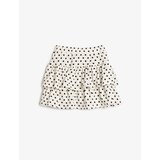 Koton Frilled Mini Skirt with Polka Dots and Elastic Waist. Comfortable cut. Cene'.'