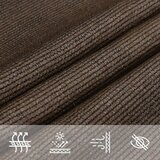  Senčno jadro 160 g/m² rjavo 5x6x6 m HDPE, (20702779) | Shoptok.si