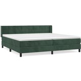 vidaXL Box spring postelja z vzmetnico temno zelena 200x200 cm žamet, (20900789) Cene