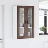  Zidni stakleni ormarić Lucca Smeđi hrast 60 x 31 x 100 cm | shoptok.hr