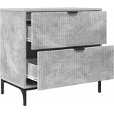  Noćni ormarić Beton siva 63.5 x 36 x 61 cm Konstruirano drvo | shoptok.hr