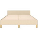  Posteljni okvir z vzglavjem krem 120x200 cm blago, (20905107) | Shoptok.si