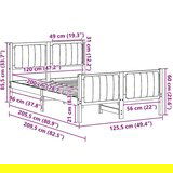 vidaXL Kovinska posteljna konstrukcija Rjava in taupe 120 x 200 cm | Shoptok.si