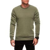 Edoti BASIC men's uniform round neck sweatshirt - dark olive green | Shoptok.si